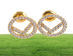 Classic Hoops Stud Designers Earring Diamond Earrings Luxury Designer Jewelry Women Circle Letter F Studs Love Necklace Hoop Mens 1939215