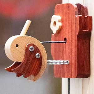 Campainha de campainha da campccomeira de pica -pau Diy Diy Shopkeepers Bell Wooden Bird Shape Door Creative Knocker para