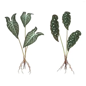 Fiori decorativi piante artificiali foglie verdi a foglia di foglie tropicali verdi vegetazione