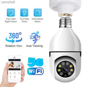 IP -kameror Yi IoT 5GHz 4MP WiFi -glödlampa Kamera 360 grader E27 Trådlös säkerhetskamera 2MP 1080P BID -riktning Audio Automatisk spårning Baby Monitorc240412