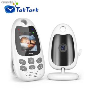 Baby Monitors Taktark 2.0 인치 무선 비디오 베이비 모니터는 신생아 안전을위한 양방향 인터콤 온도 모니터링 카메라 240412