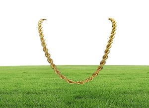 Gold Rope Chains For Men Fashion Hip Hop Necklace Jewelry 30inch Thick Link Chain3703340