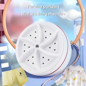 Máquinas Ultrassonic Turbo Washing Machine portátil Limpeza Arruela Automática Máquina de lavadora de roupas pequenas Máquina usb Cup