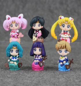 6pcsset anime figure giocattolo giocattolo piccolo signora mercurio mars jupiter venus uranus neptune saturno pvc bambola modello x05031050969