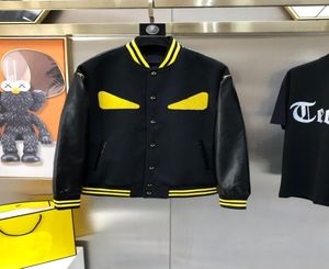 Mens New Fashion Baseball Collar Jacket Högkvalitet Wool Blend Material Luxury Leather Stitching Design Top Brand Designer Jacket4992152