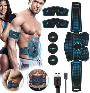 Voll -Set EMS Wireless Muscle Stimulator Trainer Smart Fitness Abdominal Training Hüfte Trainermaschinenmaschinen Elektrische Muskelstimulator2689037821