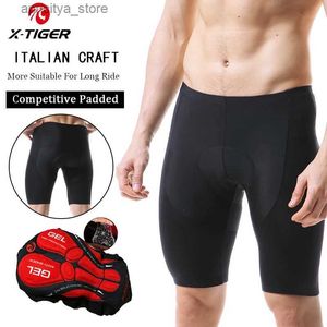 Bisiklet şortu X-Tiger Mens Bisiklet şortları Coolmax 5D Yastıklı Bisikletler Binicilik Pantolon Şok geçirmez MTB Bisiklet Şort Bisiklet Kyc Tayt L48