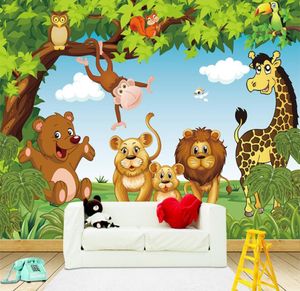 Animacja kreskówek pokój dla dzieci Mural ściany dla chłopców i dziewcząt sypialnia tapety 3D Mural Tapeta Niestandardowy rozmiar 86424938162135