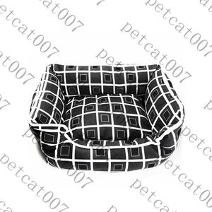 Black Plaid Dog Łóżka Kennele Drukuj Pet Nest Pens Małe duże psy łóżka hodowlane