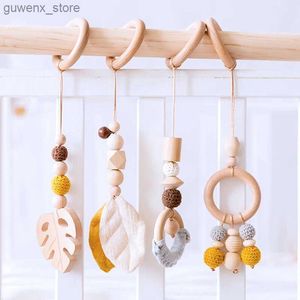 Mobiles# 1PC Baby Wooden zęby Dziecko GRY ZA GRUCA Drewniana gwiazda Nordic Style BPA BEZPIECZNY BEECH Pierścień Romtar Nowonarodzone Prezenty Muzyczne zabawki Y240412