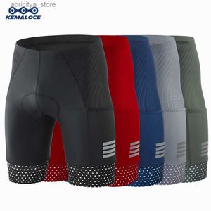 Cycling Shorts KALOCE Cycling Shorts Men Blank Black Grey Red Gel Pad Summer Bike Shorts Road Racing Compression Rctive Bicyc Knicker L48