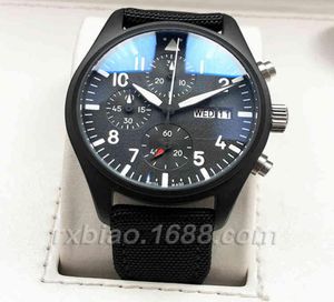 Relógios de luxo para homens mecânicos wristwatch lutador 3777 Pilot Top Timing Six Pin Men039s Belt Designer8601185