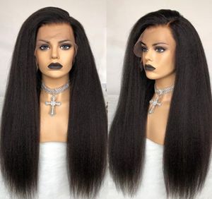 Kinky Straight Wig Full Lace Human Hair Wigs for Black Women 250 Density U Part Wig Yaki Full Lace Wig Lace Front Wigs EverBeauty2501089