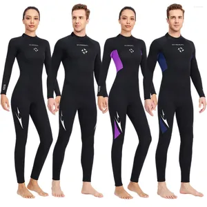 Women's Swimwear Men Women 3MM Neoprene Wetsuit One-piece Warm Snorkeling Winter Swimming Surfing Diving Suit Long Sleeves Cold Proof