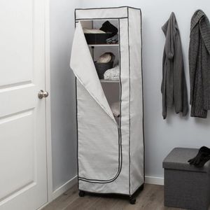 Förvaringslådor Deluxe Portable Closet Organizer med 5 hyllor i White Black