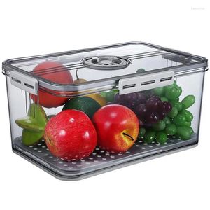 Storage Bottles Airtight Food Container Fresh-Keeping Fridge Sealed Leakproof For Fruits Breads Kitchen Organizer