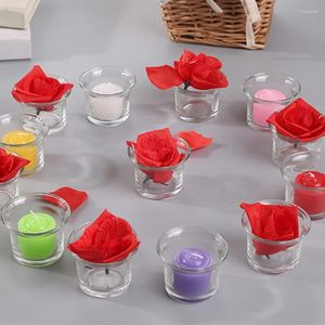 Ljusstakar små dekorativa glas burk container bröllop centerpieces varmare ljusstake kaarsenhouder dekoration hem 50ko253