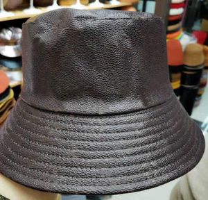 Leather Bucket Hat for Women Hats and Caps Patchwork Print Flower Leather Bucket Hat Hip Hop Brown Wide Brim Beach Fishing Casual 9089953