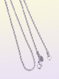 Mixed 16039039 18039039 20039039 22039039 24039039 Women039s 2mm chains necklace 925 sterli5176434