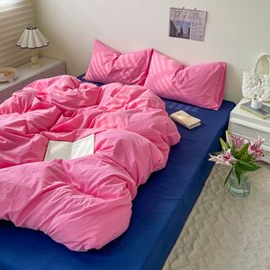 Série rosa inseto capa de edredão conjunto de travesseiro Casamento Campa de cor sólida Capas de colcha menino garoto adolescente menina roupas de cama de roupas de cama rei rei rainha