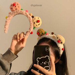 Ugly Cute Cookie Plush Facial Wash Hair Band Cute Girl with facial mask Makeup Hair Clip Childrens Headband Hair Jewelry