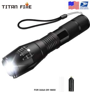 Outdoor LED -ficklampa 2000lm Ultra Bright Linterna Waterproof Torch T6 Camping Lights 5 Modes Zoomable Light4966067