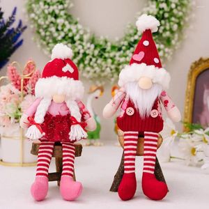 Party Decoration Table Centerpiece Valentine's Day Gnome Doll Plush Ornament Couple Style Stuffer Dwarf Wedding Romantic Gift