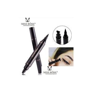 Eyeliner ny Miss Rose Liquid Make Up Pencil Waterproof Black Double-Ends Makeup Stamps Drop Delivery Health Beauty Eyes Othvr