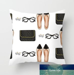 Оптовая высококлассная современная простая черно-белая наволочка домашний диван подушка подушка