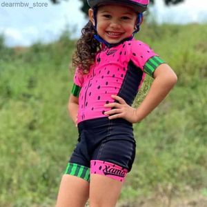 サイクリングジャージーセットサイクリングトライアスロンスーツ夏の子供に乗るレーシングボディースーツロパCICLISMO PROチームMTBバイク衣料屋外ビシッツスキンスーツL48