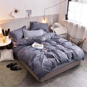 Bedding Sets Elastic Rubber 3/4pcs Set Duvet Cover Fitted Sheet Pillowcase Bedclothes Bird Home Pineapple Bed