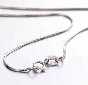 Whole Sale6Sizes Available Real 925 Sterling Silver Necklacesスリムシンチェーンネックレス女性チェーンキッズジュエリー14-32 