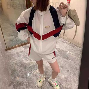Women's Two Piece Pants designer Nanyou 2024 Summer New Casual Set Loose Long sleeved Sunscreen Clothes Net Red Thin Sports Shorts EQWY