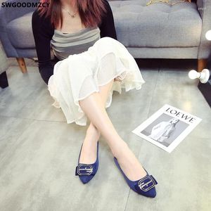 Casual Shoes Blue Boat Woman Grey Luxury Designer Slip On For Women 2024 Pointed Toe Black Flats Loafers Zapatillas