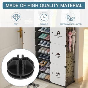 20 Stcs Modular Organizer Closet Draht Würfel Plastikschuh Rack weißer Kleiderschrank Metallic Line Schrank Wohnzimmerschränke