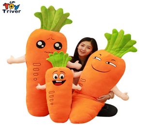 Kawaii Carrot Vegetable Plushing Toys Bambow cuscino cuscino per bambini bambini bambini regalo di compleanno per bambini decorazioni per peluche Y079253146