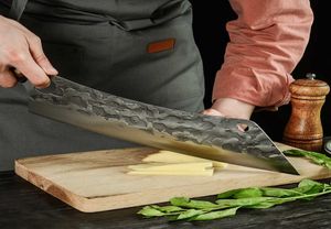 Rostfritt stål kockkniv matlagning hammare blad sowoll 125 lång verktyg klyvare skärare skivning hackar kök knivar9032422