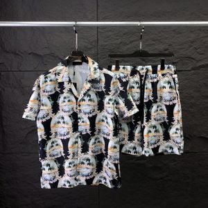세련된 하와이 디자이너 남성용 캐주얼 셔츠 세트 꽃 알파벳 3D 인쇄 여름 해변 리조트 비치 셔츠 세트 크기 M-XXXL #A1