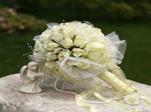 2016 New Arrival Big White Beige Champagne Flower Bride Bouquetwedding Bouquet