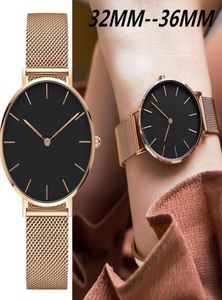 Luxury Women Watch Fashion Na rękę DW Advanced wersja 36 mm 32 mm 28mm 28 mm Materiał ze stali nierdzewnej Panie zegarki Montre de Luxe5167371