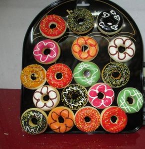 Schiff 48 Stück gemischt 5 cm Ganzes Donut Squishy Kühlschrank Magnet Essen Süßigkeiten Bildungs Weihnachtsgeschenk für Kinder1713639