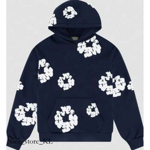 Demin Tear Hoodie Designer Hoodie Fall Winter Pants Readymade Foam Flower Branded Denim Hoodie Printed Distressed Pullover Hoodies Denim Pants 951