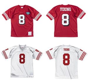 Genähte Fußballtrikots 8 Steve Young 1994 Mesh Legacy Retro Classics Jersey Männer Frauen Jugend S-6xl