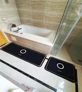 Mats hipster durável Banheiro cozinha de primeira qualidade conjunto de tapetes de luxo de luxo não -lip absorver água Varanda Mate Bath Bath Designer Mats7700557