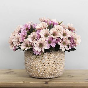 Fiori decorativi 1 PCS 28 cm Fiore di seta artificiale Gerbera Daisy Chrysanthemum Decor Home Dispositivo Regalo F808