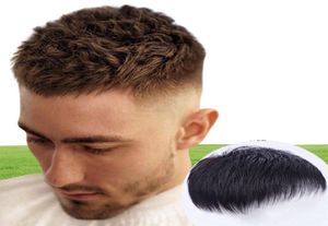Korta peruker för Men039S Man Black Wig Synthetic Natural Hair Crew Style For Young Man Balding Sparse Hair54676059278560