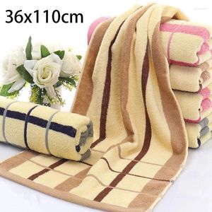 Asciugamano 3pcs 36x110 cm di lunghezza per adulti per bambini adolescenti ginnastica Esercizio di cotone in cotone asciugamani da bagno a strisce a strisce a strisce