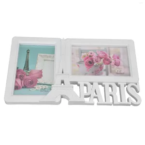 Frames 2Pcs Rectangle Po 2 Hole Wedding Decorative Picture Frame For Home Bedroom Party Decoration