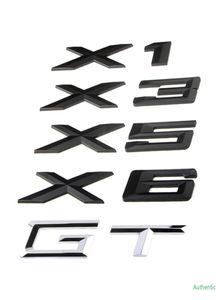 Styling del bagagliaio posteriore dell'auto x1 x3 x5 x6 GT Lettere Numero adesivo per BMW E53 E70 E71 E72 E83 E84 F15 F16 F25 F48 F49 G05 NAME PLASTE7361061