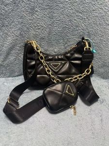 Crossbody Omuz Çantası Tasarımcı Çanta Çanta Çanta Markası 3 1 Moda Kadın Altın Sier Zincir Deri Tuval Çok Fonksiyonlu Çanta